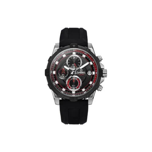 CASIMA Кварцевый механизм Мужские часы 44mm*46,8mm*10,7mm Черный