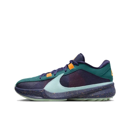 Nike Freak 5 EP Low Топ Баскетбольные кроссовки Мужской Синий Фиолетовый