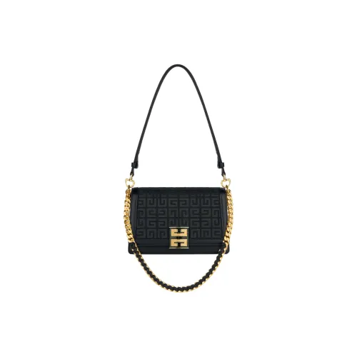 Givenchy Вышивка Холст Телячья кожа Сумка через плечо Сумка Средний Женская Черная