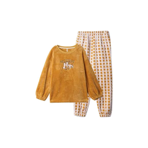 Dorame Желтые Женские Пижамные Комплекты