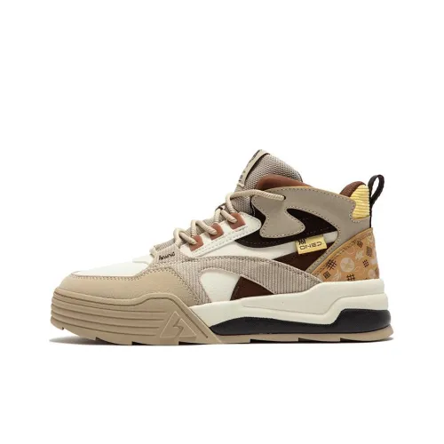 361° Slip-on High Top Winter Padded Скейтборд Кроссовки Женские Коричневый