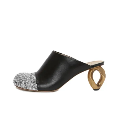 JW Anderson Резина Sole Quick-Dry Домашние тапочки Женские Черные