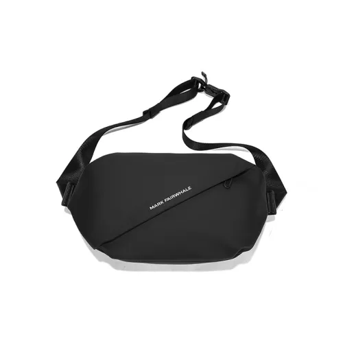 FAIRWHALE ПУ (полиуретан) Сумка через плечо Бананка Sling Сумка Большая Мужская Черный Экрю