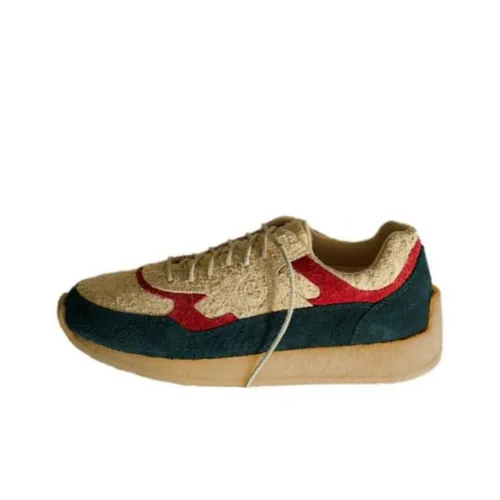 Ronnie Fieg x Clarks Низкий Топ Повседневная Обувь Мужская Коричневый Красный Зеленый