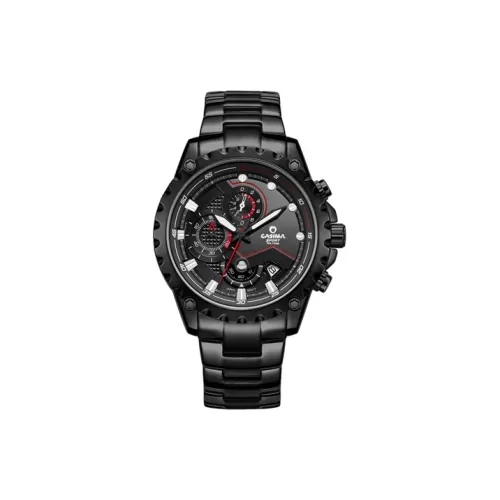 CASIMA Кварцевый механизм Мужские часы 36,5мм*44мм*12,8мм Черный