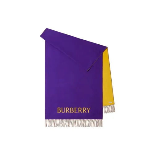Burberry Вязаные Шарфы Унисекс Фиолетовый Желтый