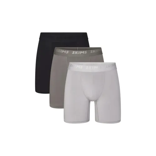 SKIMS FW23 MENS серия 3 упаковки Серый оттенок/Металлический MULTI Мужские боксер-шорты