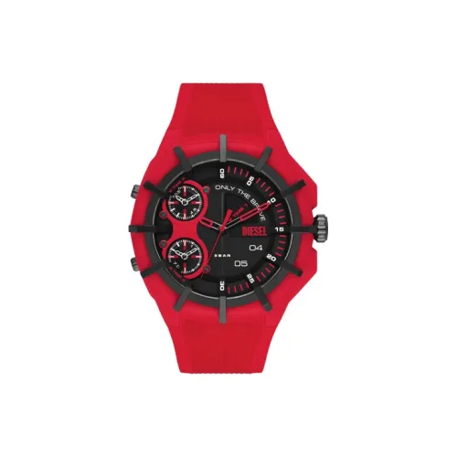 DIESEL Мужские часы Кварцевый механизм Силиконовый ремешок Черный циферблат Часы DZ1989 Набор