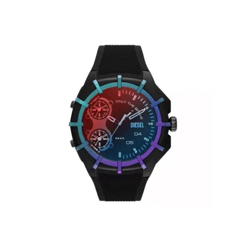 DIESEL Мужские часы Кварцевый механизм Силиконовый ремешок Многоцветный циферблат Часы Комплект DZ1986