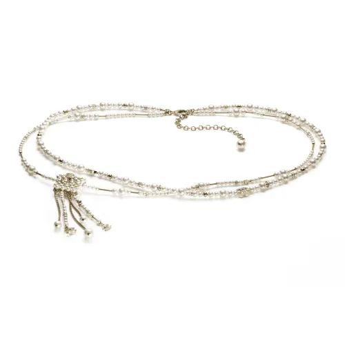 CHANEL Металл, Стекло, Жемчуг, Ромб, Кристалл, Цепи для талии Женские
