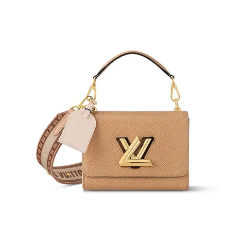 LOUIS VUITTON Twist кожа EPI через плечо сумка маленькая женская коричневая