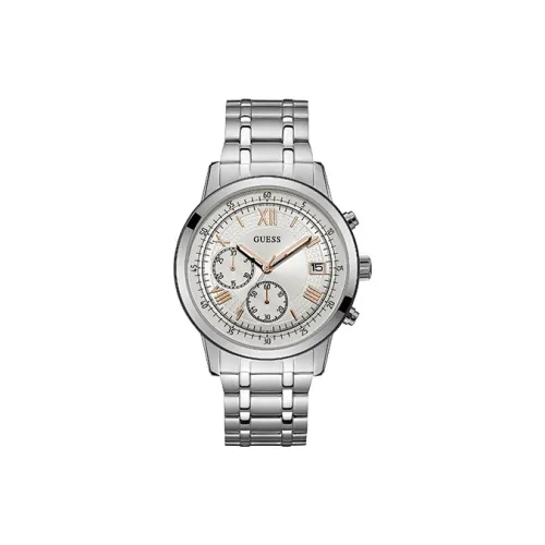 GUESS Кварцевый механизм Мужские часы 44mm*44mm*10mm Серебряный