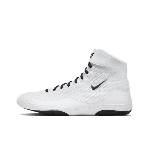 Nike Inflict Slip-Resistant Abrasion-Resistant High Top Training Shoes Men's White Black Найк Инфликт Антизлипный Устойчивый к Износу Высокий Топ Тренировочные Кроссовки Мужские Белый Черный