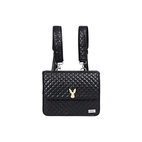 Rebirth Microfiber Synthetic Leather Backpack Medium Women's Black Pink Рюкзак из микрофибры синтетической кожи средний женский черный розовый