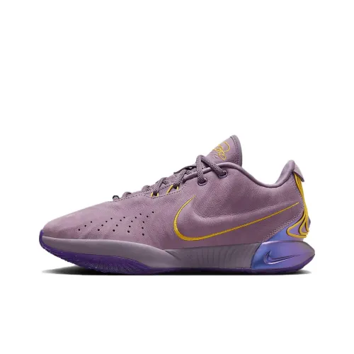 Nike Lebron 21 'Фиолетовый Дождь' EP Slip-resistant Low Top Пена Баскетбольные кроссовки Мужской Фиолетовый Азиатская Версия