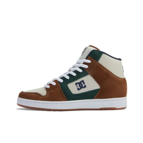 DC Shoes Скейтборд Кроссовки Высокие Коричневые Зеленые Унисекс