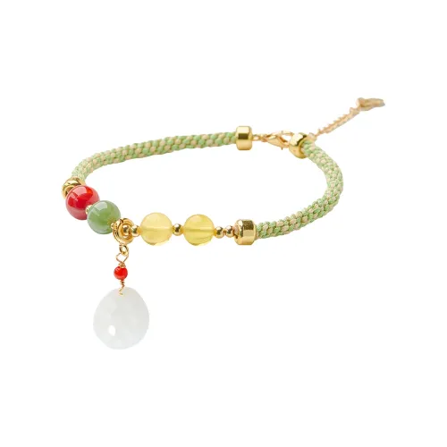 Linguanying Браслеты из пчелиного воска и нефрита Женские Янтарный Пчелиный воск