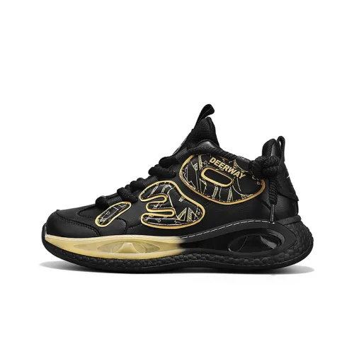 DEERWAY MID Топ Casual Мужской Черный Золото