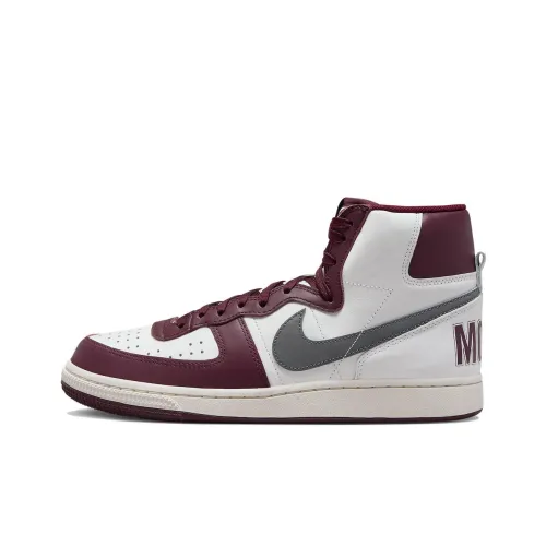 Nike Terminator High 'Morehouse College' Slip-Resistant High Top Скейтборд Кроссовки Мужские Белый Красный Серый