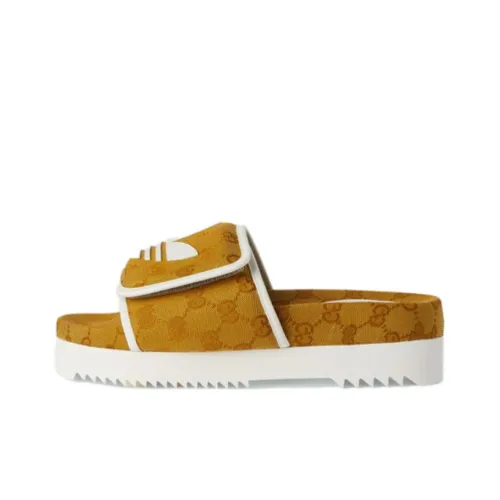 Adidas Originals x GUCCI Резиновая подошва Слипоны Женские Желтые