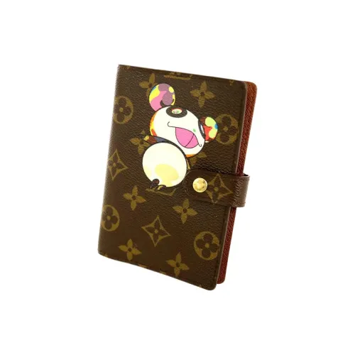 LOUIS VUITTON Takashi Murakami Коллаборация Монограмма Холст Ноутбук Чехол С наполнителем Мерч Женские Коричневый