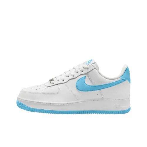 Nike Air FORCE 1 Скейтборд Кроссовки Низкие Белые и Синие Мужские