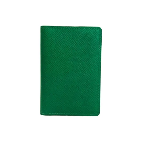 LOUIS VUITTON Taiga Кожа Кошелек Держатель для карт Мужской Зеленый