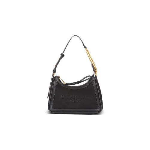 BALMAIN B Army Холст и Кожа Сумка через плечо Женская Черная