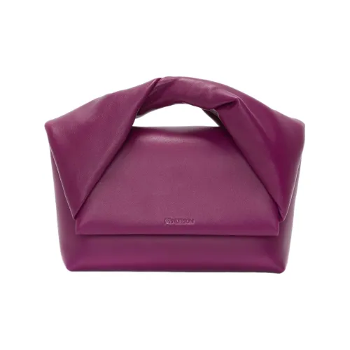 JW Anderson Full с рельефом голень кожа одно плечо сумка большая женская фиолетовая
