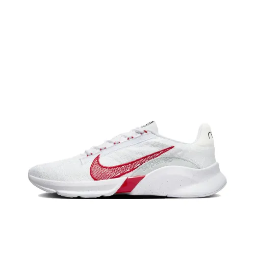 Nike SuperRep Slip-on Устойчивый к истиранию Низкий Топ Кроссовки для тренировок Мужской Белый Красный