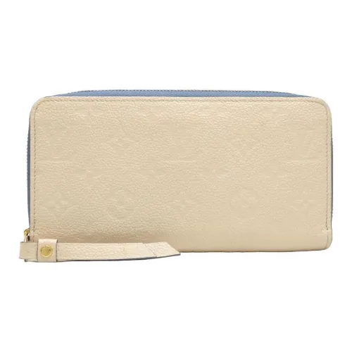 LOUIS VUITTON Zippy Кожа Кошелек Стандартный Женский Кремово-Синий