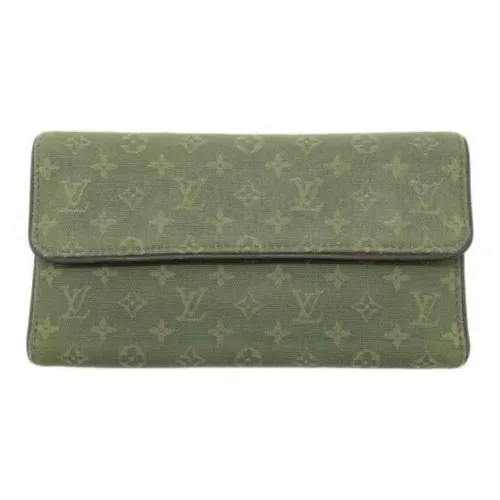 LOUIS VUITTON Монограмма Холст Кошелек Мини Унисекс Яшма