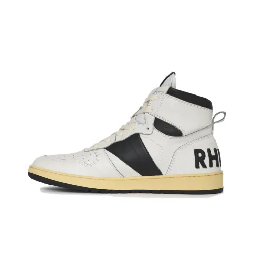 RHUDE Rhecess Скейтборд Кроссовки Высокие Черные Белые Мужские