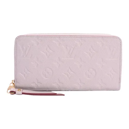 LOUIS VUITTON Zippy Monogram Empreinte Кожаный кошелек унисекс Пыльно-фиолетовый