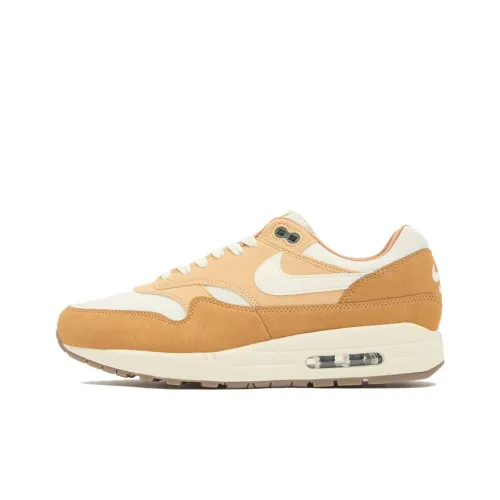 Nike Air Max 1 'Wheat' Low Top Повседневная обувь Мужская Белый-Коричневый