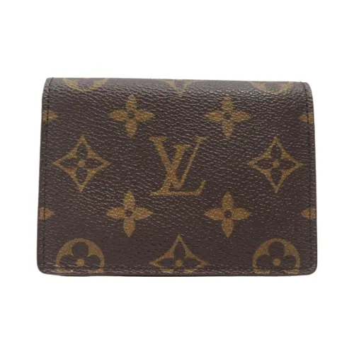 LOUIS VUITTON Холст Держатель для карт кошелек Женский Коричневый
