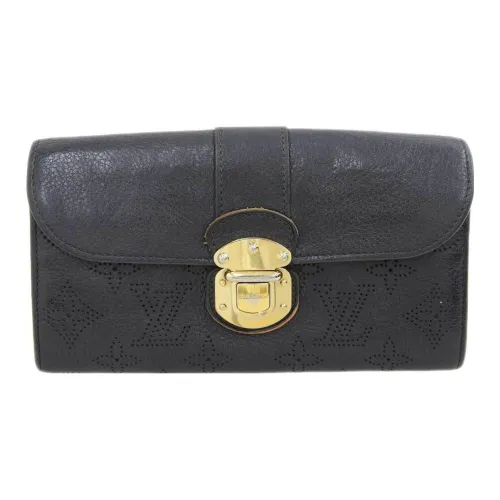 LOUIS VUITTON Mahina Кожа Кошелек Унисекс Черный