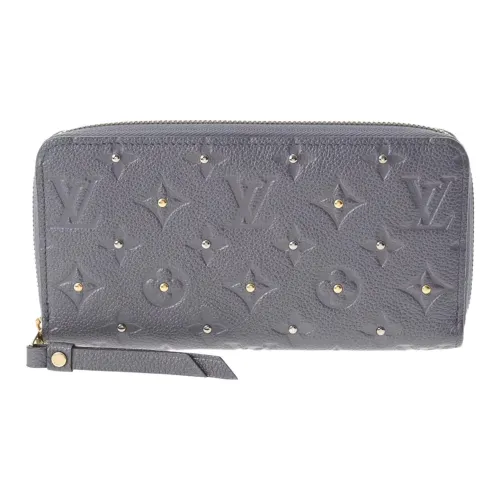 LOUIS VUITTON Кожа Кошелек Унисекс Серебристо-серый