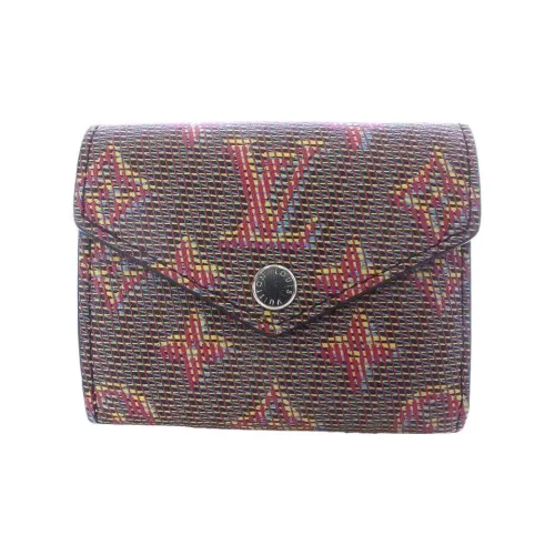 LOUIS VUITTON Телячья кожа Кошелек Женские Коричневый