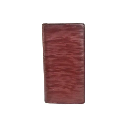 LOUIS VUITTON Brazza EPI Кожа Кошелек Средний Женский Красный