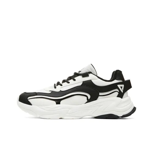 PEAK Xinglan Low Топ Толстая подошва Кроссовки Мужские Черный Белый