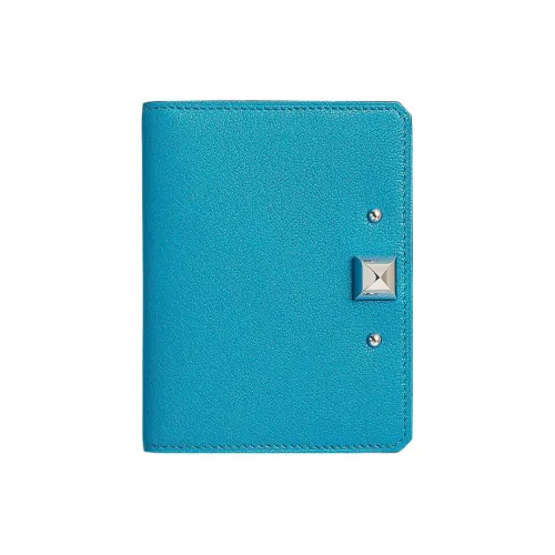 HERMES Chamkila шевро Картхолдер Женские 0F BLEU Frida Синий