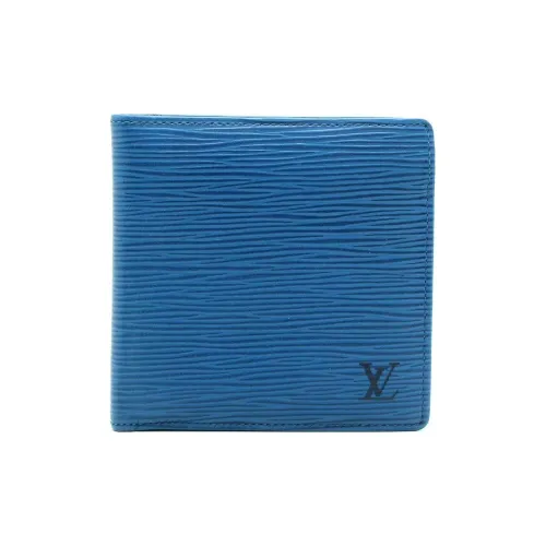 LOUIS VUITTON Кошелек из кожи EPI Унисекс Toledo Синий