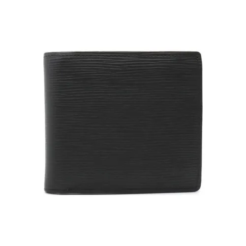 LOUIS VUITTON Кошелек из кожи EPI Мужской Черный