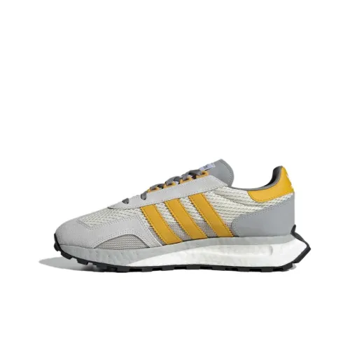 Adidas Originals Retropy E5 Устойчивый к истиранию Дышащий Низкий Топ Повседневные Беговые кроссовки Унисекс Серый Желтый