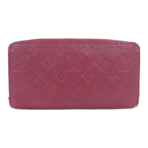 LOUIS VUITTON Zippy Телячья кожа Кошелек Женские Изюм Золотой