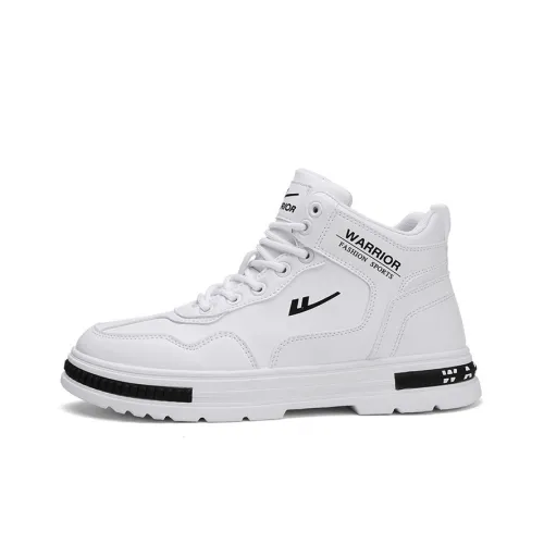 Warrior Легкий и Износостойкий Высокий Топ Скейтборд Кроссовки Мужские Белые