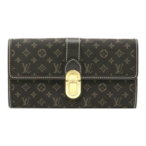 LOUIS VUITTON Холст и кожа Кошелек Унисекс Уголь
