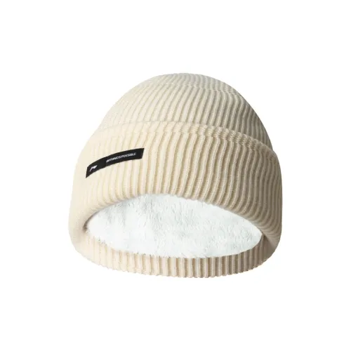 Шапка-бини с акриловым подкладом унисекс белого цвета