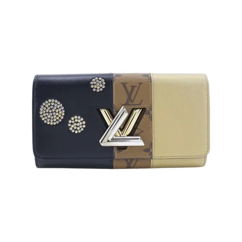LOUIS VUITTON Холст Кошелек Женские Коричневый с Золотой и Черный
